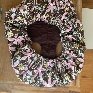 Thick and warm stroller child insert.